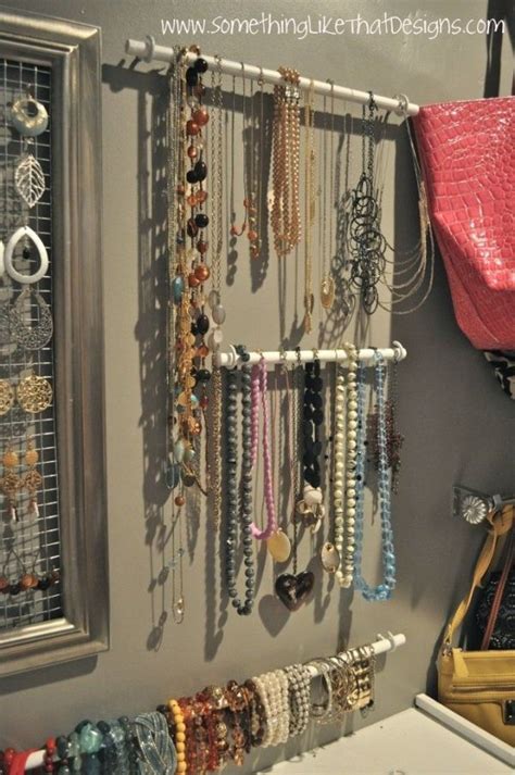 Affordable diy projects, sneak peeks, inspiration. DIY jewelry hangers. by graciela | Diy jewelry hanger, Jewelry wall, Jewelry organizer wall