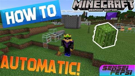 Hey guys today i show you how to make an cactus farm. FAST/EASY AUTOMATIC Cactus Farm Minecraft Bedrock 1.16 ...