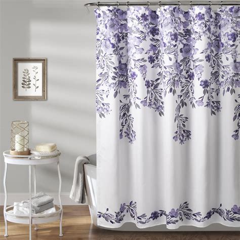 Lush Decor Tanisha Shower Curtain Purplegray 72x72