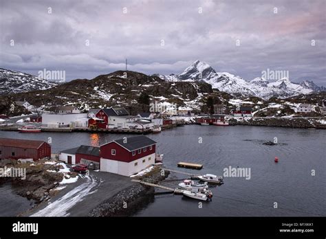 The Pretty Fishing Village Of Sund In Flakstadøya On The Lofoten