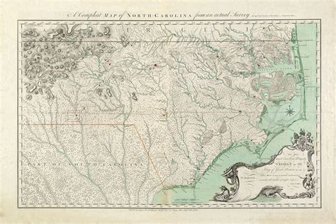 1770 Map Of North Carolina Etsy