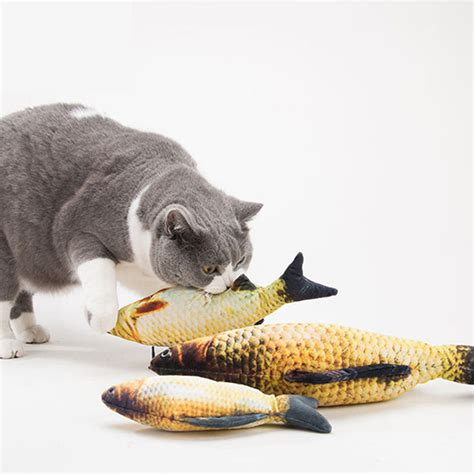 Cats can actively hunt fish. Fish Shaped Cat Toy - ApolloBox