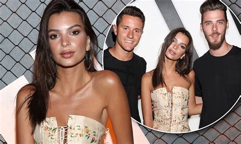 Braless Emily Ratajkowski Attends Manchester United Event Daily Mail Online