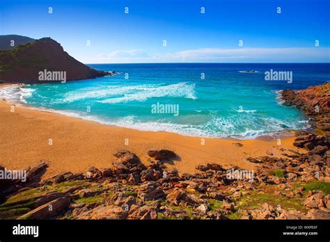 Cala Pilar Beach In Menorca Alfuri De Dalt At Balearic Islands Of Spain