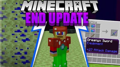 the end update in mcpe minecraft bedrock edition end update concept youtube