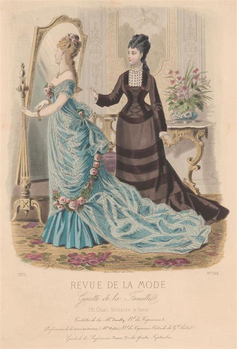 Revue De La Mode 1875 Victorian Fashion Fashion Plates Historical