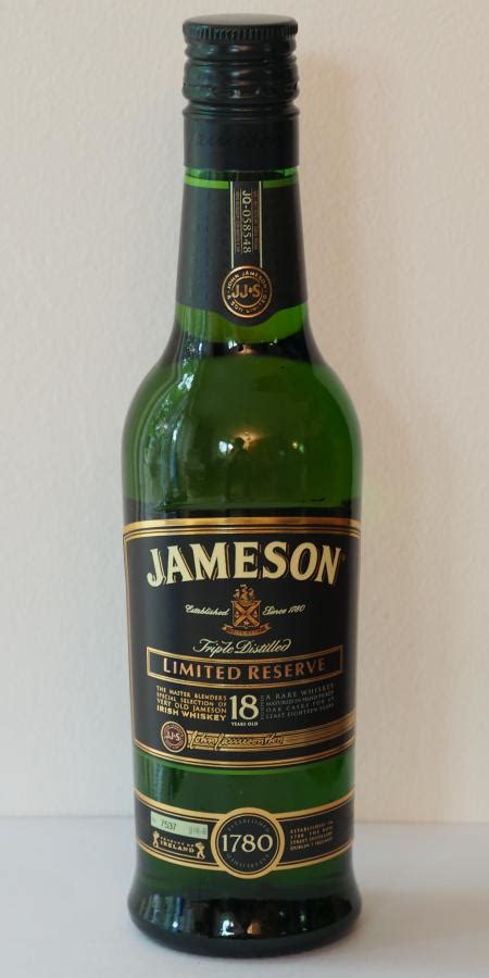 Jameson 18 Year Old Ratings And Reviews Whiskybase