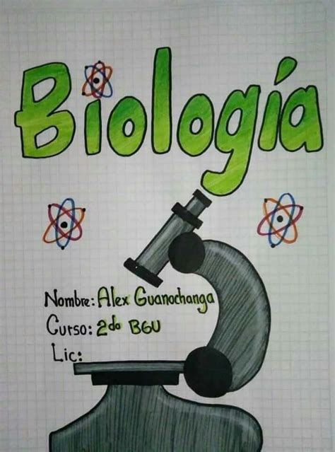 Pin De Angelica Jacome En Cuadernos Caratulas Y Portadas Portadas De Biologia Portada De