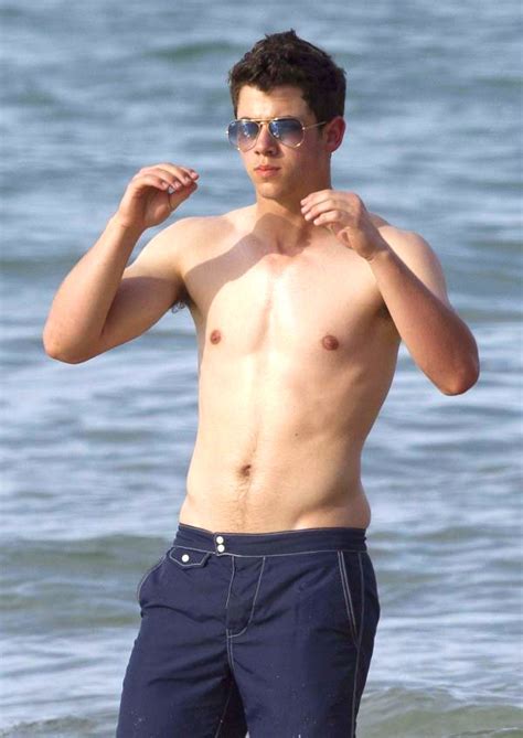 I Like Men Picture About Nick Jonas Shirtless In The Beach