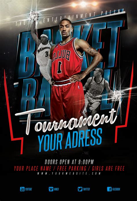 Graphicalla Basketball Tournament Flyer Template