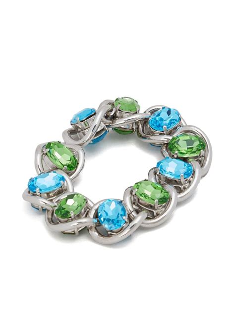 Marni Crystal Embellished Chain Bracelet Farfetch