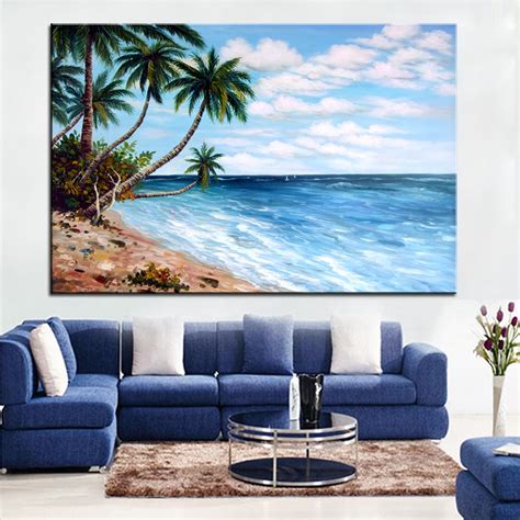 Extra Large Wall Painting Of Sandbeach Home Office Decoration Paint