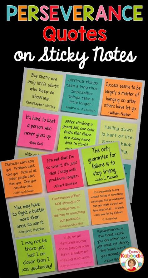 (x3) stick with me kid that's what i'll do. Perseverance Quotes | Perseverance Activity with Sticky Notes | Perseverance quotes ...