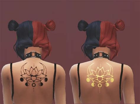 Sims 4 Mandala Back Tattoo Cc Sims 4 Sims 4 Custom Content Sims