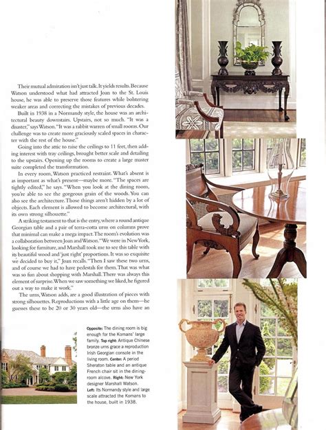 Marshall Watson Interiors F Traditional Home Decorating Issue