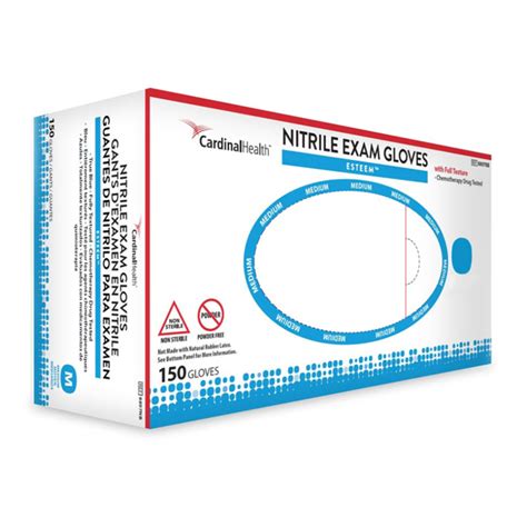 Esteem Nitrile Exam Gloves Medium Powder Free Non Sterile Blue 150box Net32