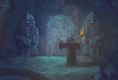 Artstation Gate To Moria The Lord Of The Rings