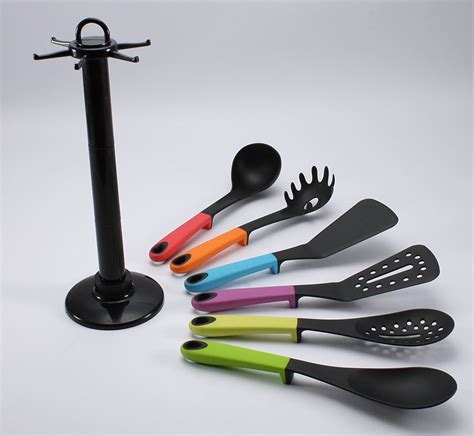 Find the best of ready. Buy STELLAR 6 Piece Kitchen Cooking Utensil Set with Stand ...