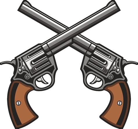 Revolver Svg Wild West Svg Gun Logo Crossed Pistols Svg Crossed Guns