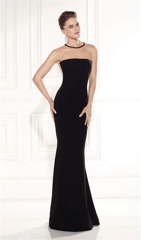 Vestido De Noite 2015 Formal Evening Gowns Dinner Dress 2015 Elegant Sheer Beaded Long Black