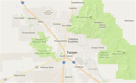Map Of Tucson Az Pepper Viner Homes