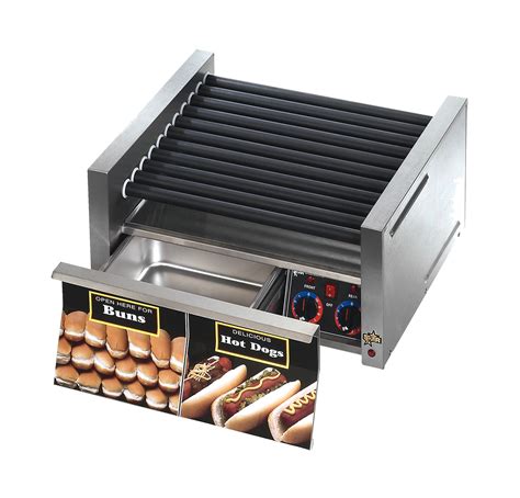 Grill Max 75stbd Roller Grill Built In Bun Drawer Staltek Rollers