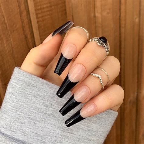 Black French Tip Almond Nails The Ultimate Trend For 2023
