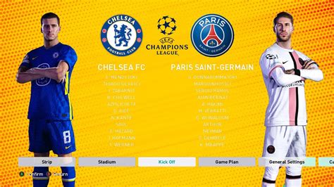 Pes 2021 Chelsea Vs Psg New Kits And Possible Lineup 2021 22 Pes