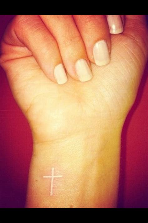 Here we present you 100+ small wrist. white ink cross tattoo on inner wrist. | Tattoos ...