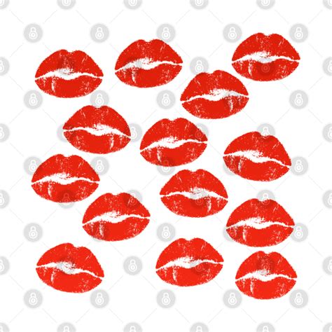 Sexy Red Lipstick Kisses Kissing Makeup Lips Valentine Beauty Kisses Pin Teepublic