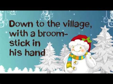 Don't cry snowman right in front of me who will catch your tears don't cry snowman don't you fear the sun who'll carry me without legs to run honey without legs to. Frosty the snowman lyrics | frosty the snowman knew the ...