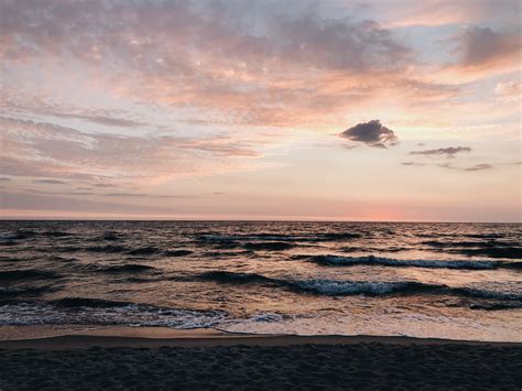 free images beach dawn dusk horizon nature ocean sand sea seascape seashore shore