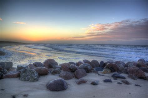 Wallpaper Sunlight Landscape Sunset Sea Rock Nature Shore Sand