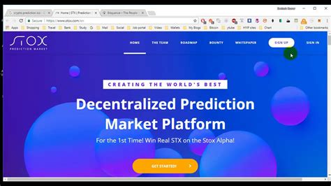 Stox Prediction Market How To Register And First Look Youtube