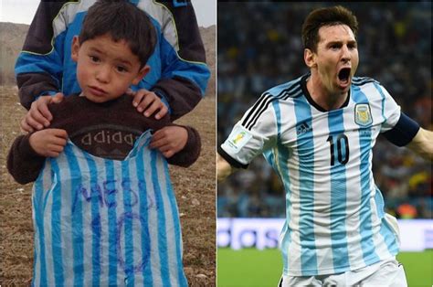 Lionel messi is 28 years old now. The Kid Who Wore The Messi Plastic Bag Shirt Is Going To ...