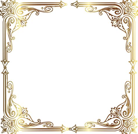 Vintage Gold Frame Png Vintage Gold Frame Borders And Frames