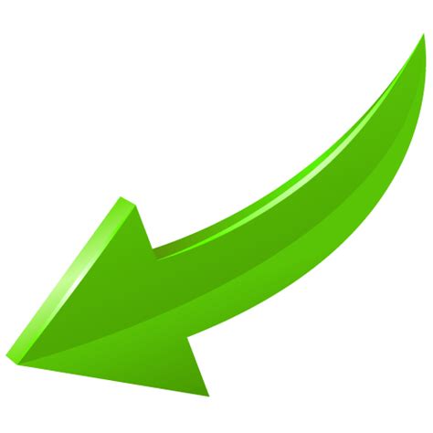Flecha Verde Curva En Fondo Png Transparente Stickpng