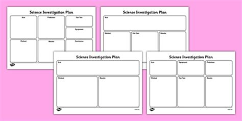 Science Investigation Writing Frame Planners Ks1 Twinkl