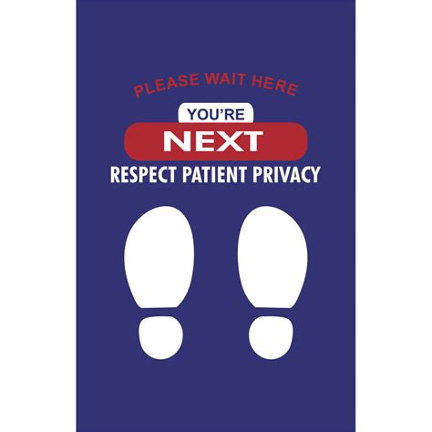 Patient Privacy Wait Here Message Mat