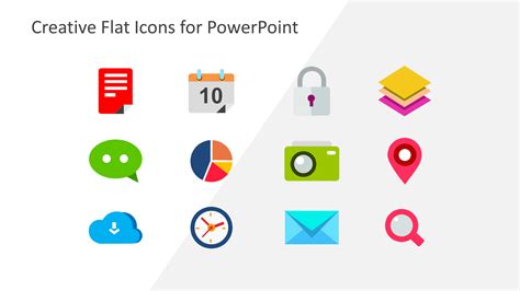 SlideModel Com Creative Business Flat Icons For PowerPoint PowerPoint