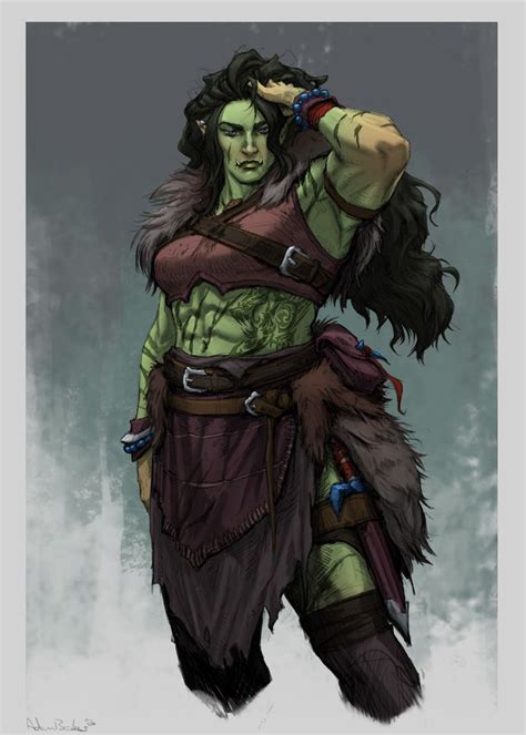 Pin By Catherine Vaughan On Lady Orcs Female Orc Character Art Fantasy Character Design