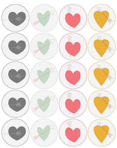 hearts arrows valentine labels  catherine auger