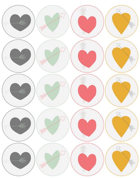 hearts arrows valentine labels  catherine auger