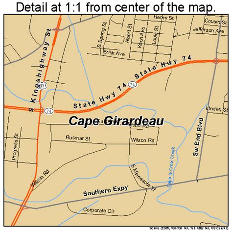 Cape Girardeau Missouri Street Map 2911242
