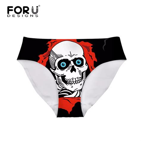 Buy Forudesigns Women Sexy Briefs Black 3d Skull Woman Cute Panties For Girls