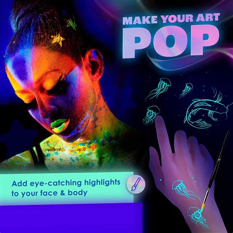 Buy Neon Nights Uv Body Paint Set Blacklight Glow Makeup Kit