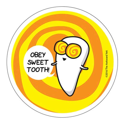 sweet tooth die cut sticker the awkward store