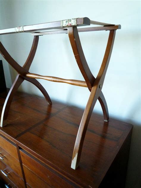 Vintage Folding Wood Luggage Rack Suitcase Stand Collapsible Etsy