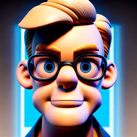 Image — A 3d Pixar Style Handsome Blonde Male Looking At The Camera