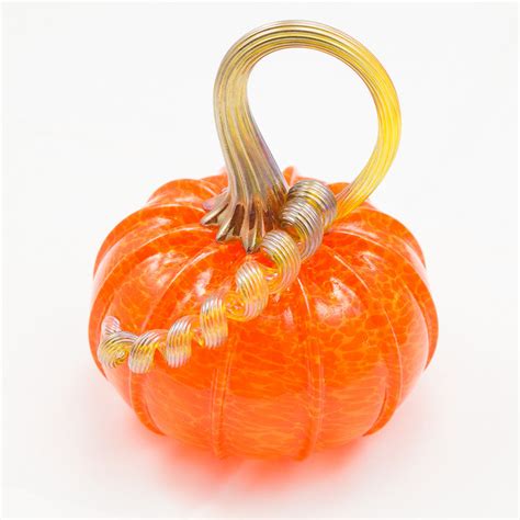 Handblown Glass Pumpkin in Bright Orange – Gallery 30